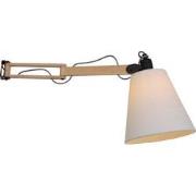 Mexlite wandlamp Dion - naturel - hout - 8853BE