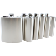 HIXA Heupfles - 6 Stuks - Flacon - Veldfles - RVS - Drinkfles - Platvi...