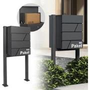 Pakketpostdoos met standaard 44x35x58 cm antraciet gegalvaniseerd staa...