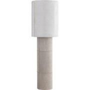 PTMD Joanne Beige Suede Floorlamp Natural Cowhair Shade