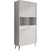 Meubella Vitrinekast Winq - Wit - 90 cm