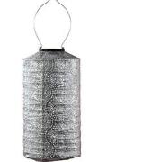 LUMIZ Solar Lampion Occult Cylinder - 18 cm - Zilver