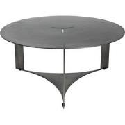 PTMD Ferrum Grey Oldnickle Metal Coffeetable Round 80cm