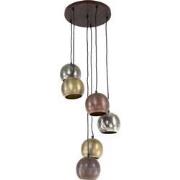 AnLi Style Hanglamp 6x bol getrapt metal print