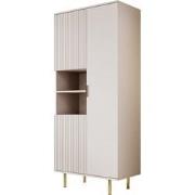 Meubella Vitrinekast Nicola - Beige - 80 cm