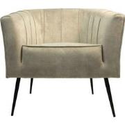 HSM Collection-Fauteuil Chester-72x71x80-Wit/Zwart-Stof/Metaal