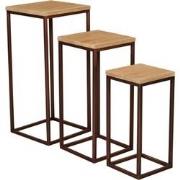 PTMD Zoah Copper Mango Wood Square Sidetable SV3