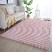 Ambiance Fluffy - Hoogpolig Vloerkleed - Uni Effen Kleur - Roze - Woon...