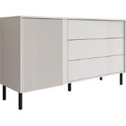 Meubella Dressoir Margareth - Wit - 145 cm - 3 lades