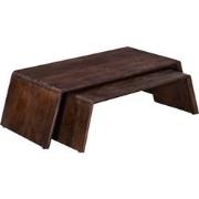 Salontafel Donkerbruin - 115x50x34cm - Mangohout - Tafel Amaya