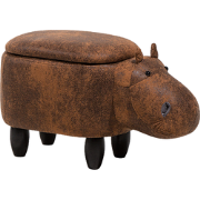 Beliani HIPPO - Dierenhocker-Bruin-Kunstleer