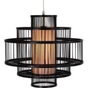 Fine Asianliving Bamboe Hanglamp Zwart Handgemaakt - Louis D60xH60cm