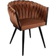 Pole to Pole  Wave chair  Velvet  Copper