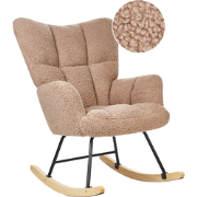 Beliani OULU - Schommelfauteuil-Beige-Bouclé