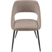 Set van 2 stoelen in stof met metalen onderstel L51 cm - ELODIE