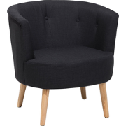 Beliani ODENZEN - Fauteuil-Zwart-Polyester