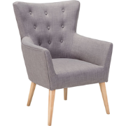 Beliani ANGEN - Fauteuil-Grijs-Polyester