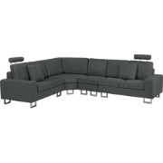 Beliani STOCKHOLM - Modulaire Sofa-Grijs-Polyester