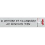 Route Alulook 165 x 44 mm Sticker niet aansprekelijk zoekgeraakte kled...