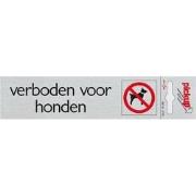 Route Alulook 165 x 44 mm Sticker verboden voor honden