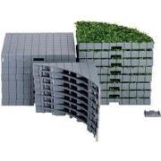 Plaza system (grey, round grass) - 24 pcs