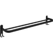 QUVIO Handdoekenrek wand met 2 stangen + 4 haakjes - 57 cm - Aluminium...