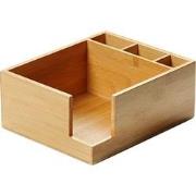 Servettenhouder & Bestekhouder in 1 - FSC® Bamboe hout - Houder voor S...