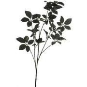 Kunsttak rose leaf spray oslo black w/gliter 120 cm