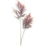 Kunsttak leather fern burgundy, 120 cm