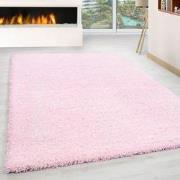 Tapijtenloods Basic Shaggy vloerkleed Roze Hoogpolig- 80x150 CM