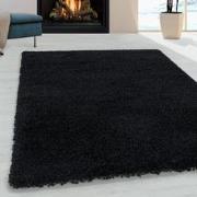 Tapijtenloods Monaco Soft Shaggy Hoogpolig Vloerkleed Black- 140x200 C...