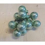 Kerstballetjes glasballetjes groen glans