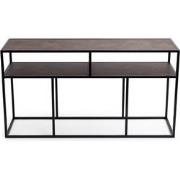 Stalux - Side-table Teun - 150 cm Bruin Lederlook