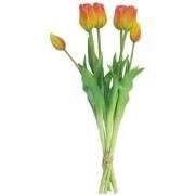 Bosje Tulpen Tulp Duchesse Classic oranje kunstbloem