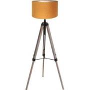 Mexlite vloerlamp Triek - zwart - hout - 75 cm - E27 fitting - 4103ZW