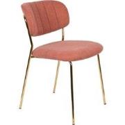 Housecraft Living Jolien Eetkamerstoelen Goud/ Roze - Set van 2