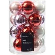 Kerstbal glas d6 cm lila 20st