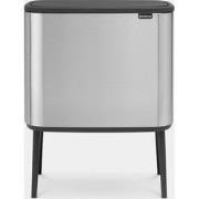 Bo Touch Bin, met 1 binnenemmer, 36 liter - Matt Steel Fingerprint Pro...