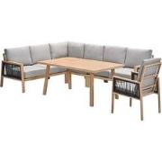 Garden Impressions San Capri lounge dining set 6-delig incl. stoel - l...