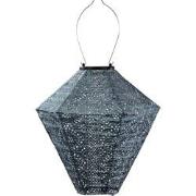 LUMIZ Solar Lampion Lace Diamond - 28 cm - Grijs Blauw