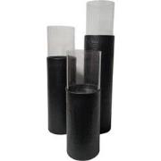 Candle Holder + Glass - Jeanne - Black