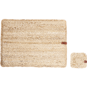 Beliani QUANDONG - Placemats en onderzetters-Natuurlijk-Jute