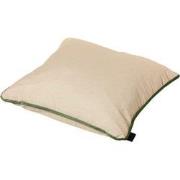 Madison sierkussen Velvet-Panama - 45x45 - army green piping - linnen