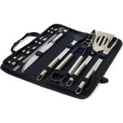 Krumble BBQ set 18-delig in opbergtas RVS