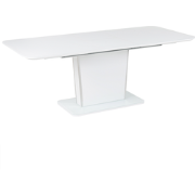 Beliani SUNDS - Eettafel-Wit-MDF, Veiligheidsglas