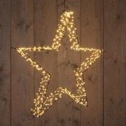 Metal 56 cmx7 cm 3D Star Black With 540Led Classic Warm