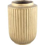 PTMD Harris Gold Ceramic Round Pot High With Lines M