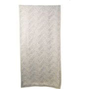 Beige en blauwe katoenen tafelloper 140x40