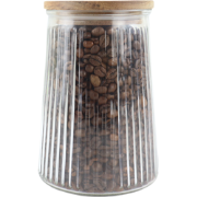 OTIX Voorraadpot - Glas - met Deksel - Snoeppot - 950ml - Acacia - Woo...