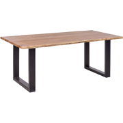 Beliani HEBY - Eettafel-Lichte houtkleur-Acaciahout